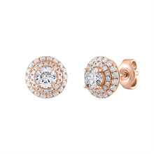 Load image into Gallery viewer, Tresorra 18K Rose Gold Diamond Earrings
