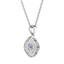 Load image into Gallery viewer, Tresorra 18K White Gold Diamond Sapphire Necklace
