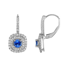 Load image into Gallery viewer, Tresorra 18K White Gold Diamond &amp; Sapphire Earrings
