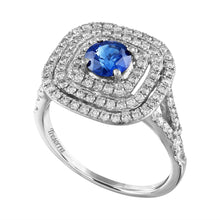 Load image into Gallery viewer, Tresorra 18K White Gold Diamond Sapphire Ring
