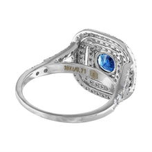 Load image into Gallery viewer, Tresorra 18K White Gold Diamond Sapphire Ring
