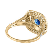 Load image into Gallery viewer, Tresorra 18K Yellow Gold Diamond Sapphire Ring
