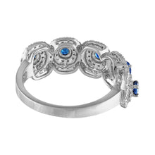 Load image into Gallery viewer, Tresorra 18K White Gold Diamond Sapphire Band
