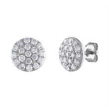 Load image into Gallery viewer, Tresorra 18K White Gold Diamond Cluster Earring
