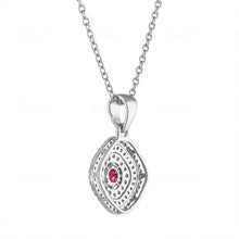 Load image into Gallery viewer, Tresorra 18K White Gold Diamond &amp; Ruby Necklace
