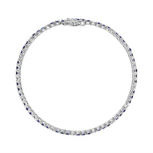 Load image into Gallery viewer, Tresorra 18K White Gold Diamond &amp; Sapphire Bracelet
