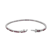 Load image into Gallery viewer, Tresorra 18K White Gold Diamond &amp; Ruby Bracelet
