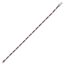 Load image into Gallery viewer, Tresorra 18K White Gold Diamond &amp; Ruby Bracelet
