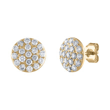 Load image into Gallery viewer, Tresorra 18K Yellow Gold Diamond Cluster Earring
