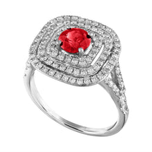 Load image into Gallery viewer, Tresorra 18K White Gold Diamond &amp; Ruby Ring
