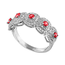 Load image into Gallery viewer, Tresorra 18K White Gold Diamond &amp; Ruby Ring
