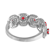 Load image into Gallery viewer, Tresorra 18K White Gold Diamond &amp; Ruby Ring
