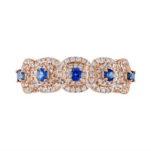 Load image into Gallery viewer, Tresorra 18K Rose Gold Diamond Sapphire Ring
