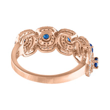 Load image into Gallery viewer, Tresorra 18K Rose Gold Diamond Sapphire Ring
