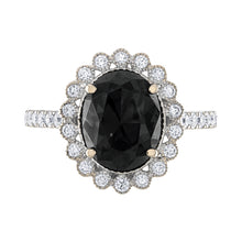 Load image into Gallery viewer, Tresorra 18K White Gold Diamond &amp; Gray Spinel Ring
