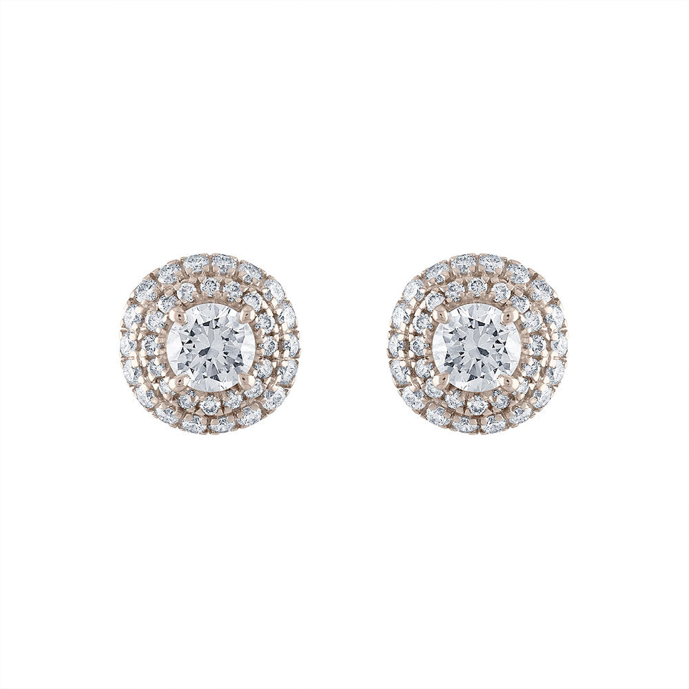 Tresorra 18K White Gold Diamond Earrings