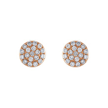 Load image into Gallery viewer, Tresorra 18K Rose Gold Cluster Diamond Stud Earrings
